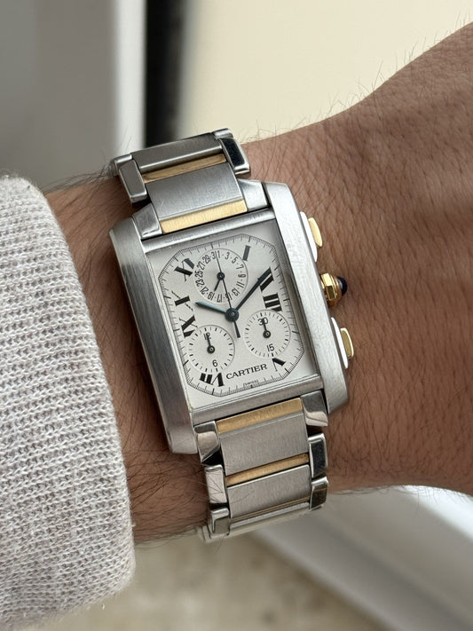 CARTIER Tank Française Chrono 2303 Quartz Steel And Gold