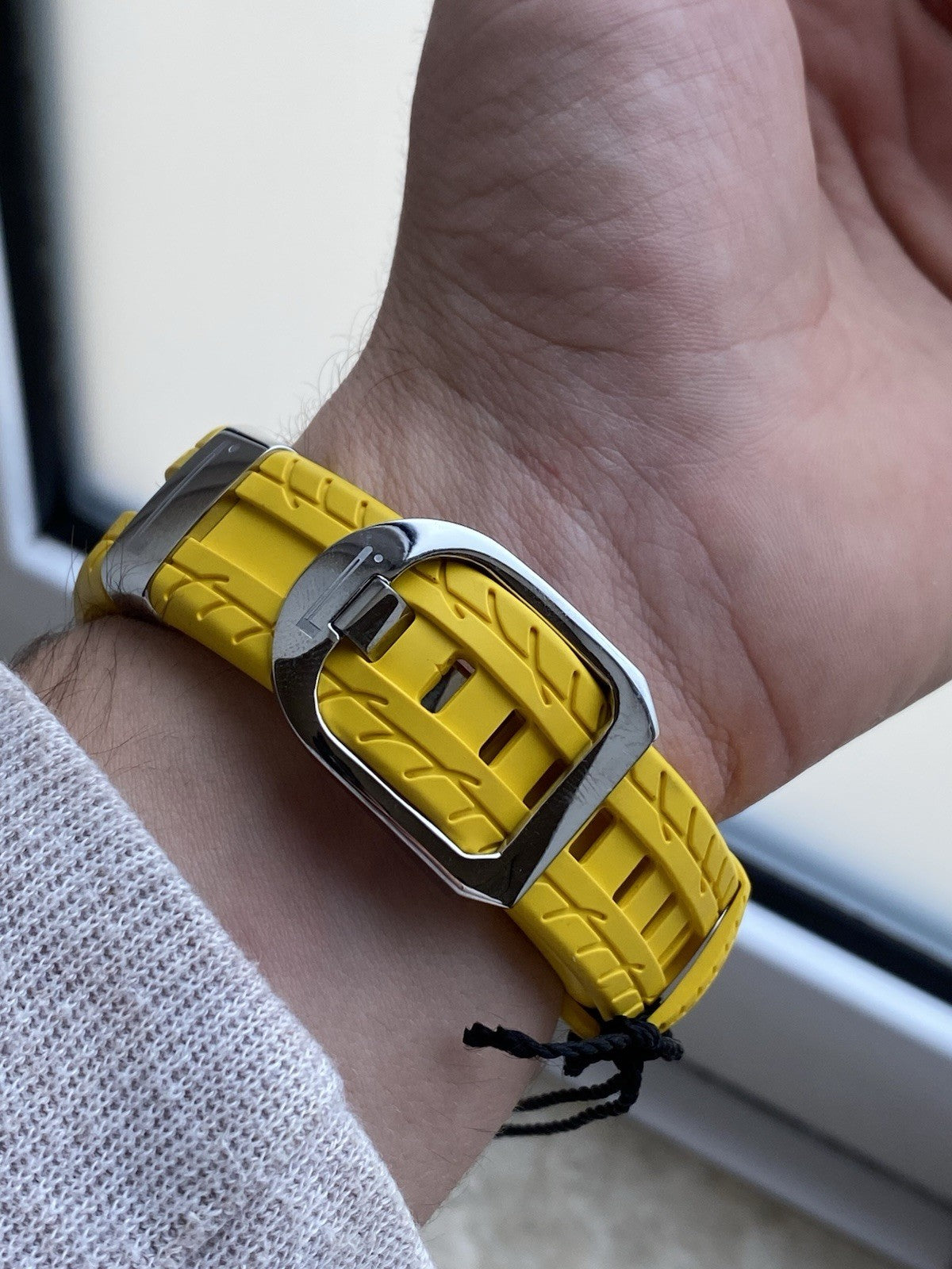 PIRELLI PZERO TEMPO MECHANICAL AUTOMATIC SWISS MADE DIVER WATCH YELLOW STRAP