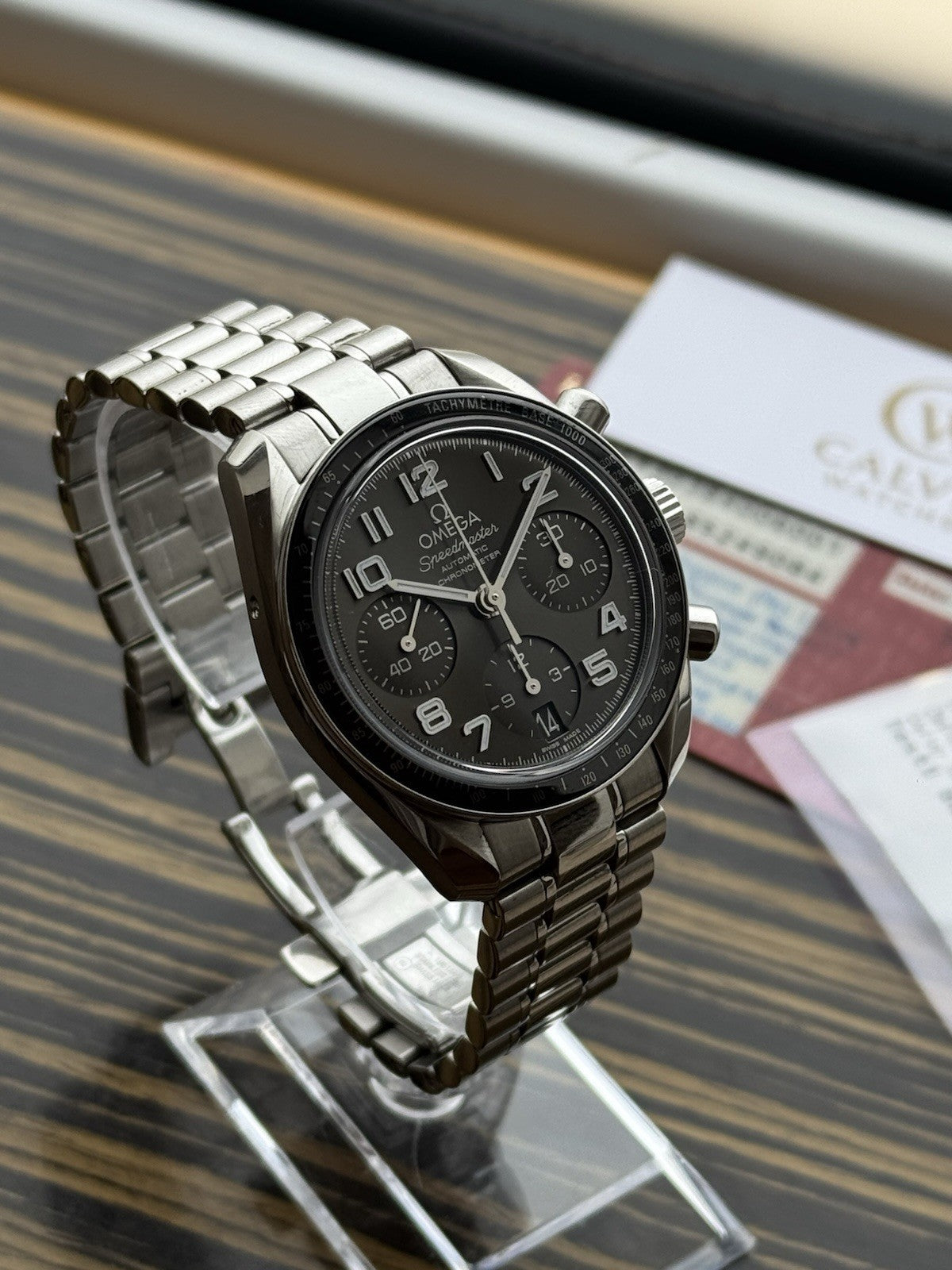 Omega Speedmaster Reduced 38mm Chronograph With Cards