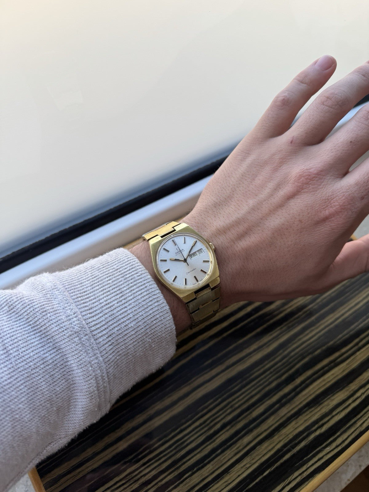 Omega Geneve Day Date Automatic Vintage Watch For Men