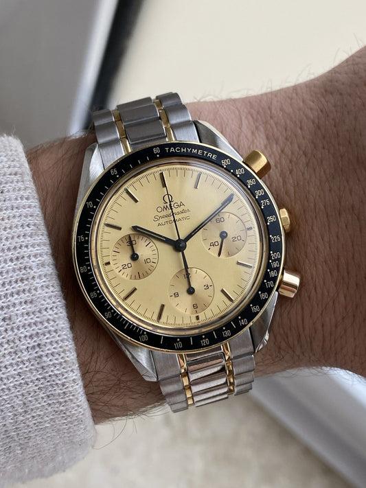 Omega Speedmaster Reduced Automatic Chronograph Two Tone With Card