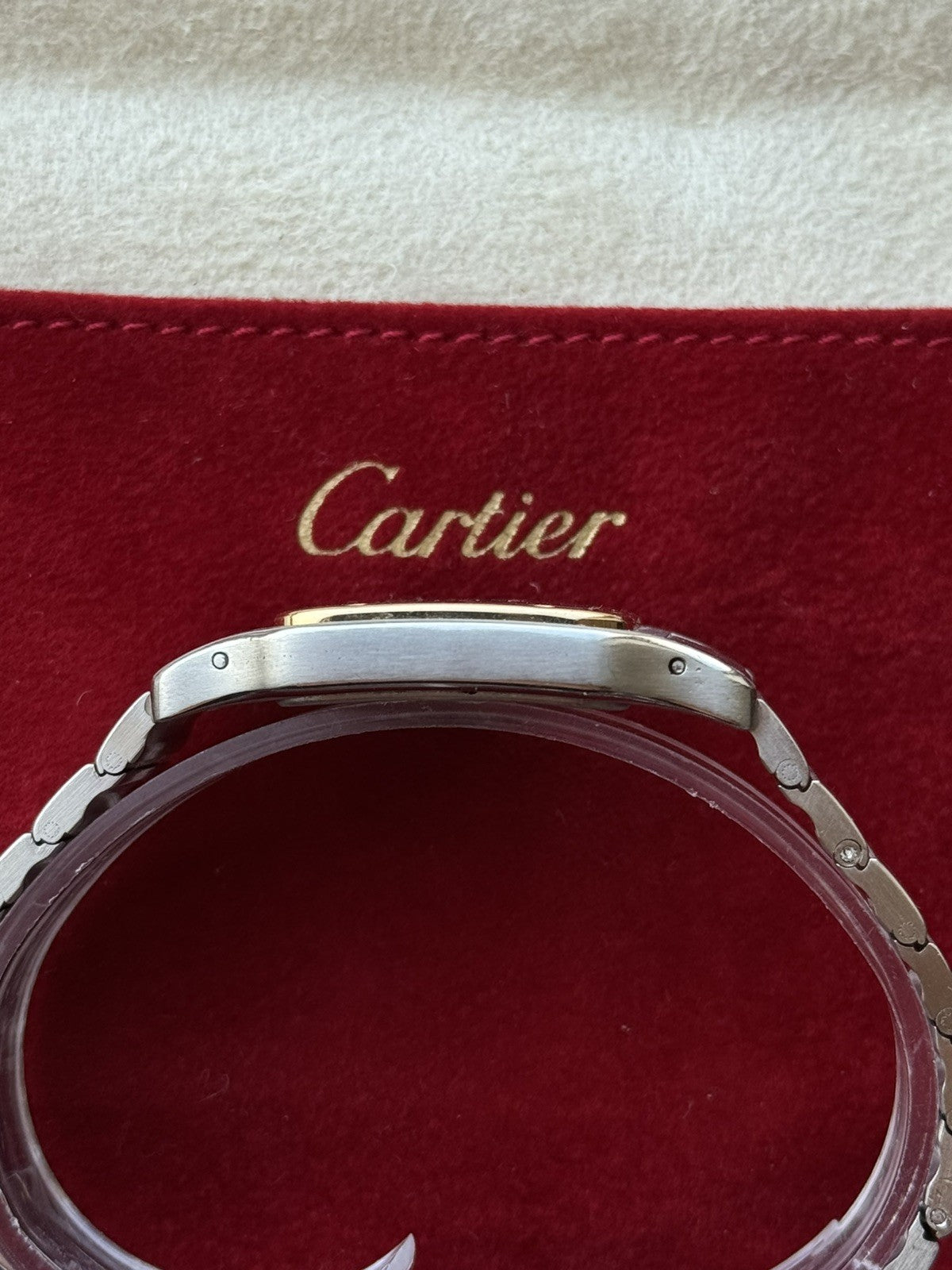 Cartier Santos Galbée Midsize Steel & Gold Quartz