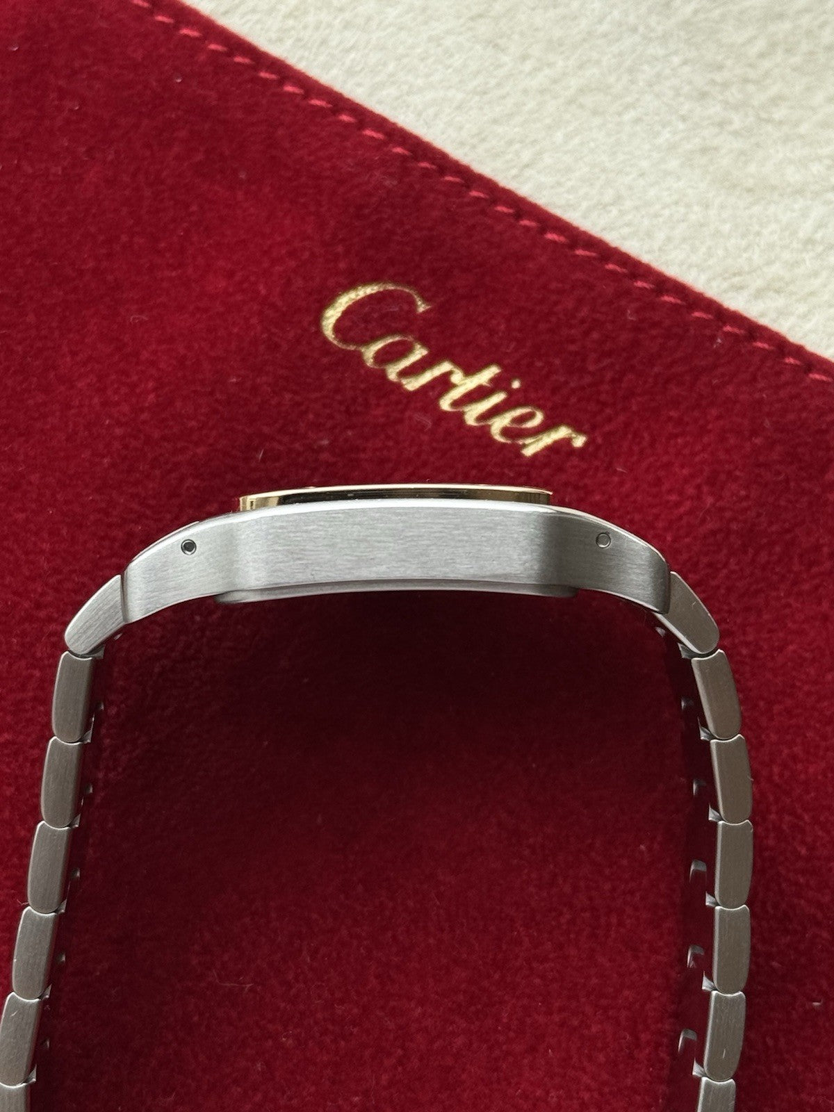 Cartier Santos Galbée Chronograph – Ref. 2425 Steel & Gold Quartz Serviced