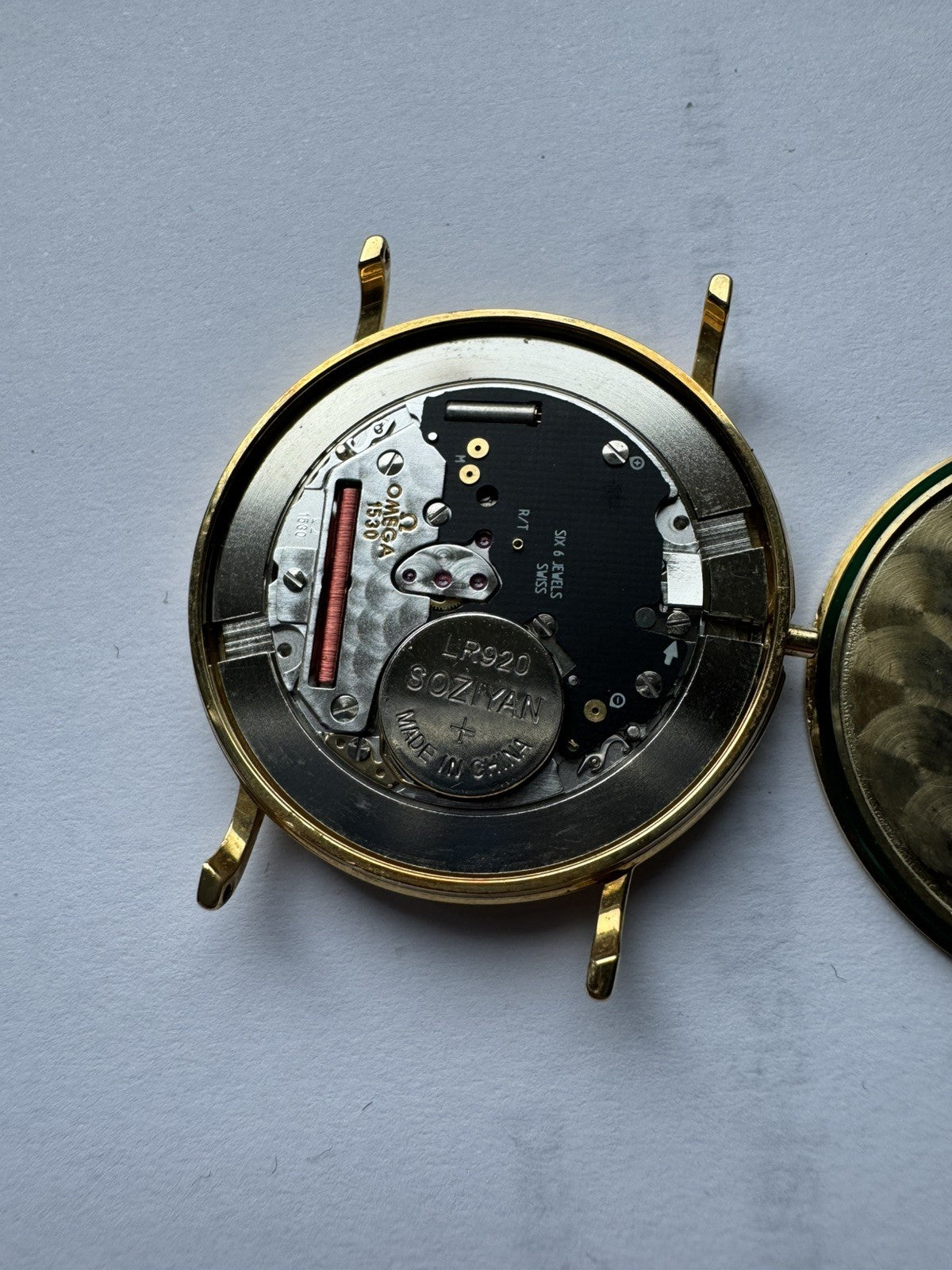 18kt Gold Omega De Ville Quartz Vintage Watch 
