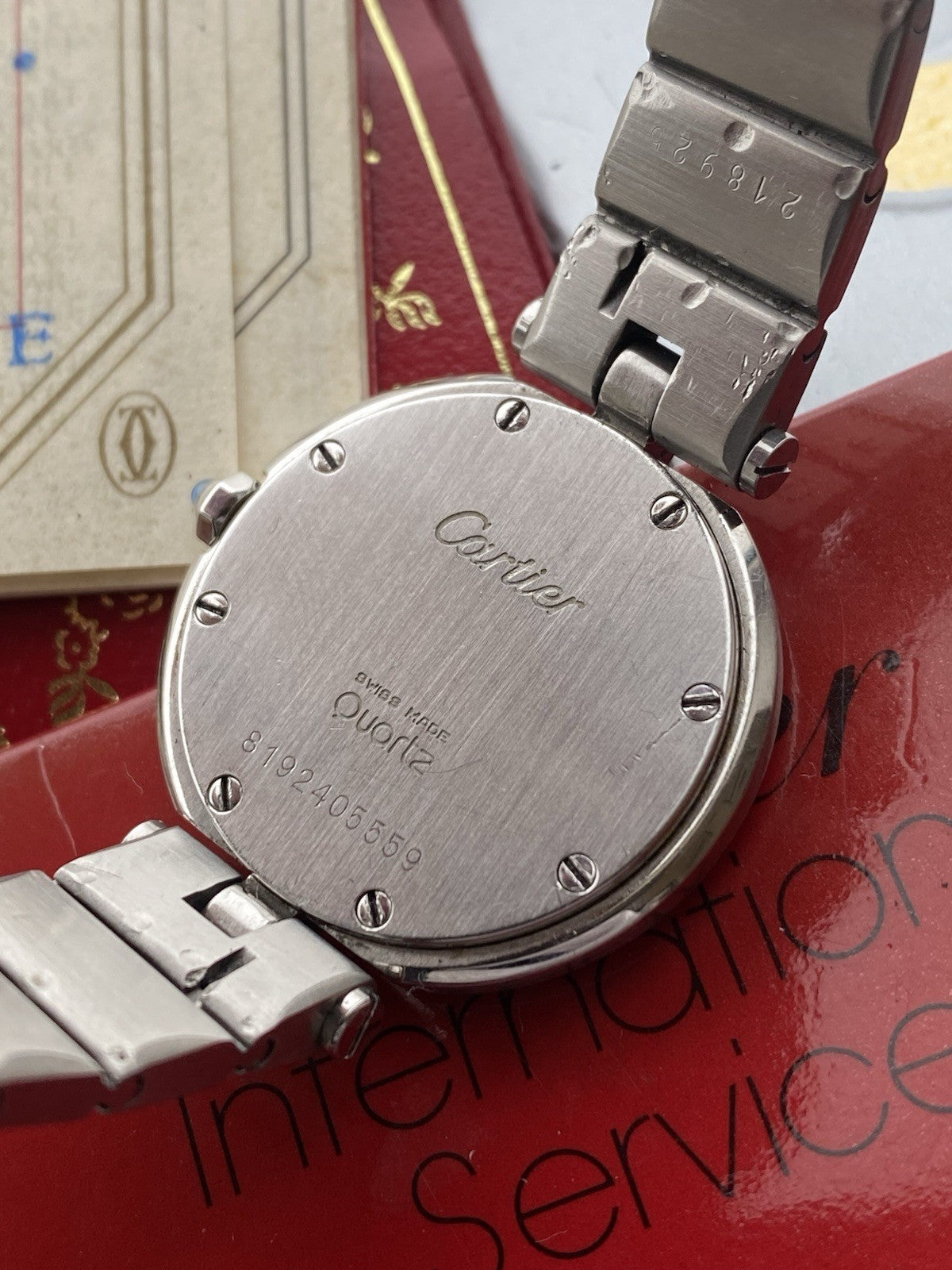 Vintage Cartier Santos Quartz 27mm Watch Full Set