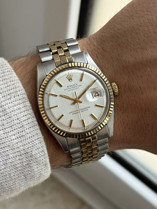 Rolex Datejust 36mm Two-Tone Automatic Vintage Watch ref 1601 full set