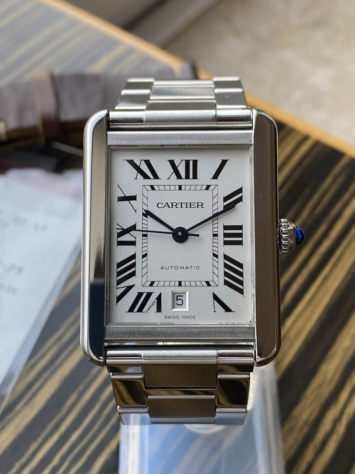Cartier Tank Solo XL Automatic Silver Dial W5200028 3515 31x41mm