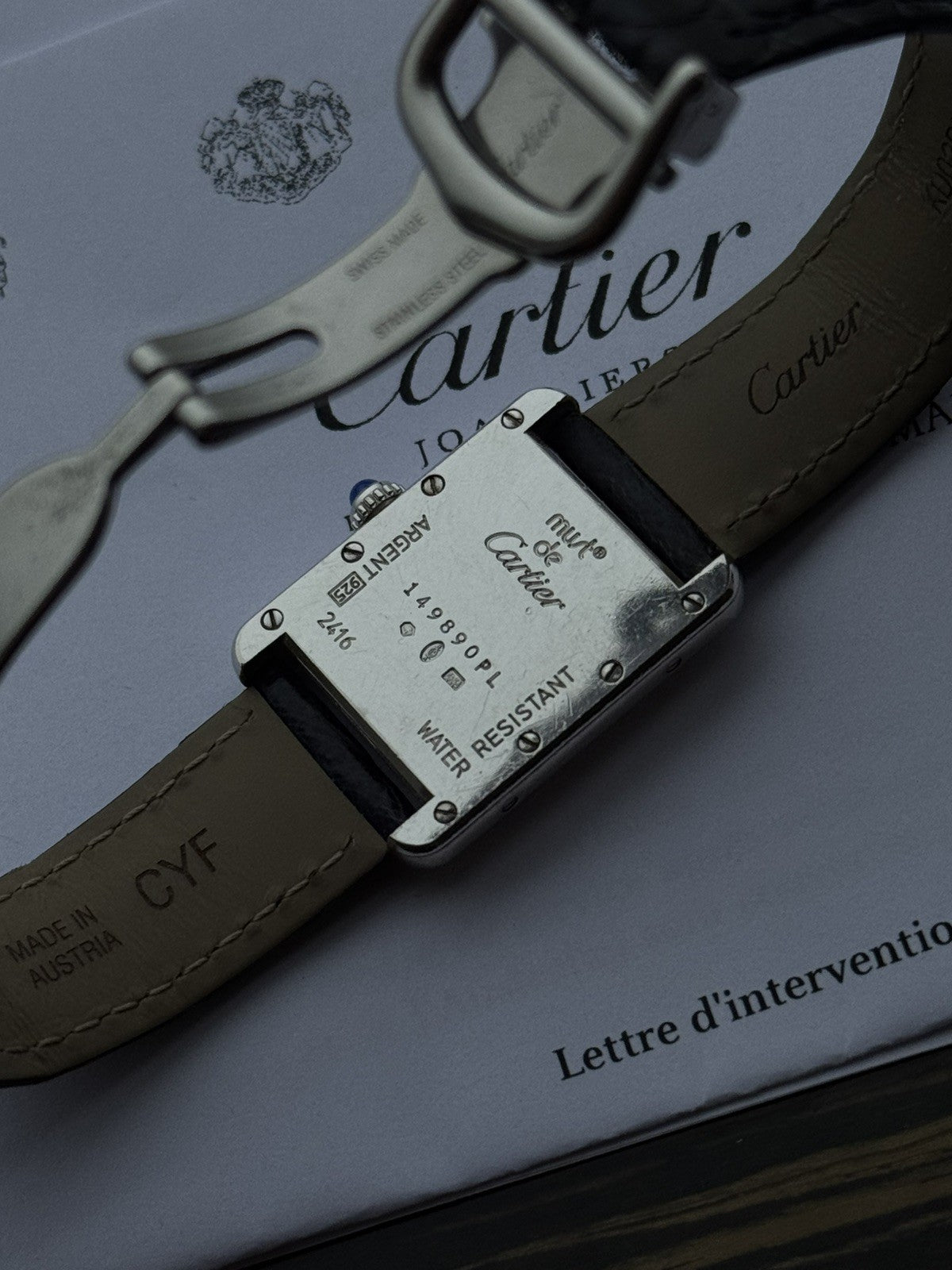Must de Cartier Tank Quartz small-Size Watch Ref 2416
