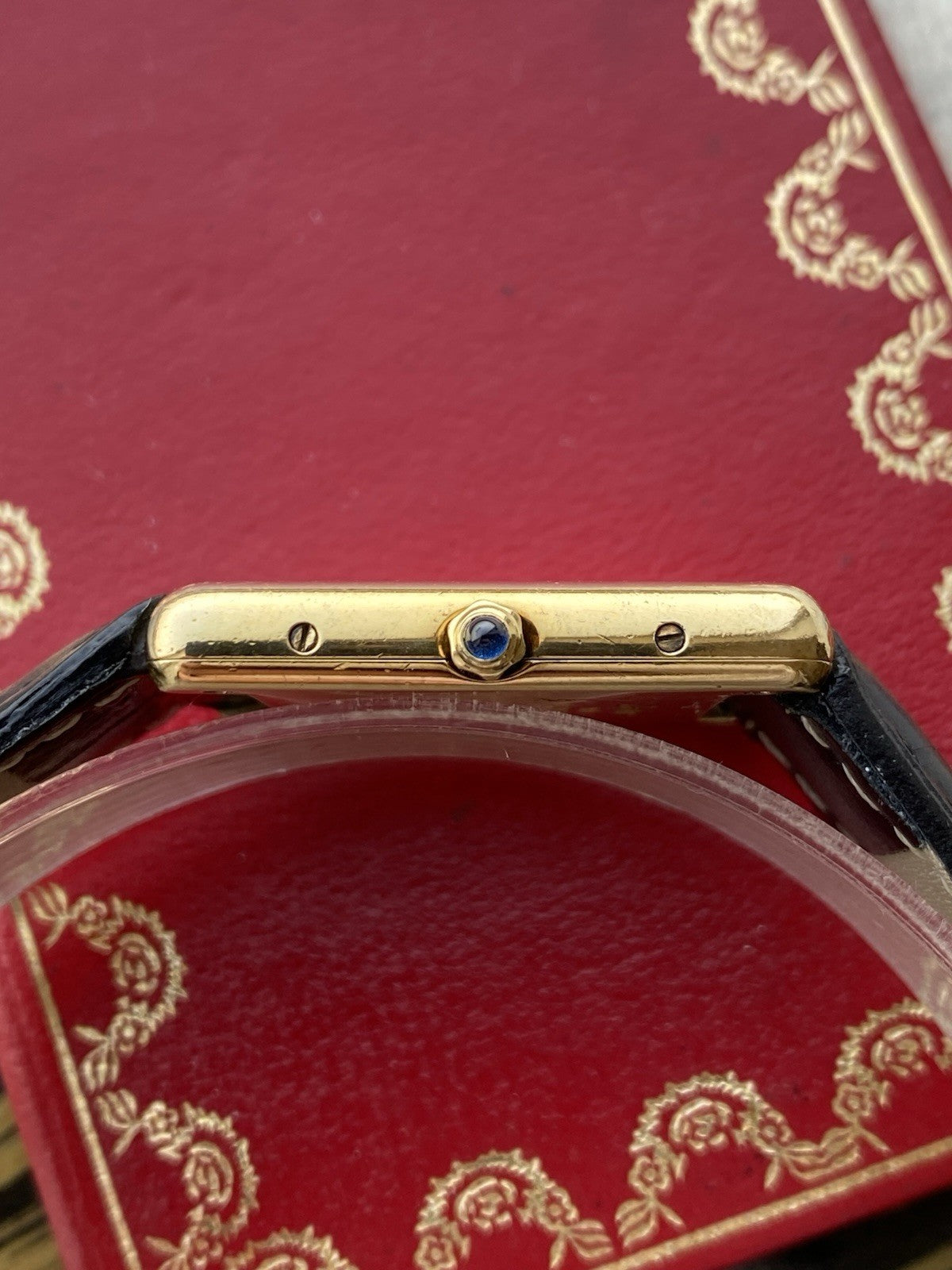 Must de Cartier Tank Vermeil Quartz Mid-Size Watch With Papers