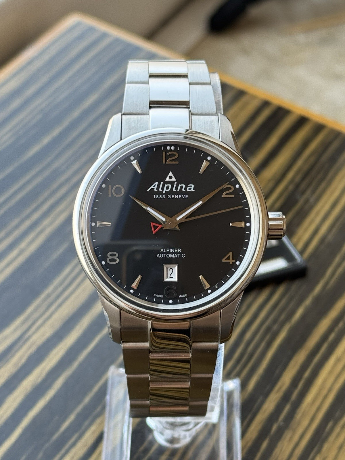 NOS Alpina Alpiner Black Automatic Watch