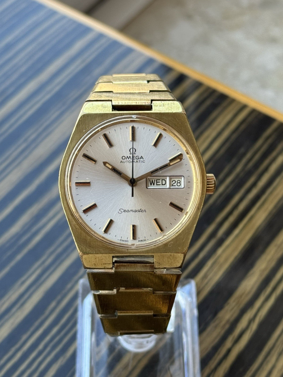 Omega Geneve Day Date Automatic Vintage Watch For Men