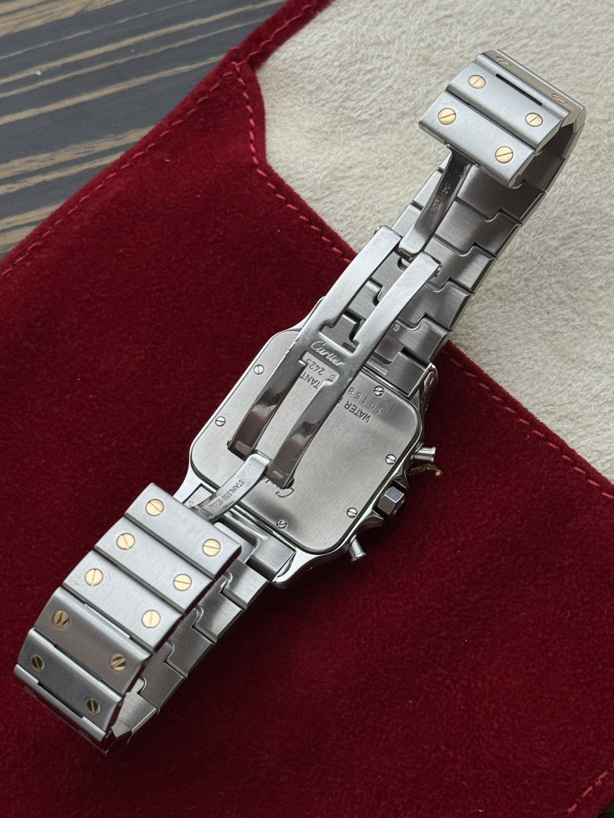 Cartier Santos Galbée Chronograph – Ref. 2425 Steel & Gold Quartz Serviced