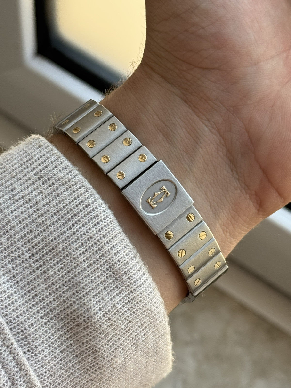 Cartier Santos Galbée Midsize Steel & Gold Quartz