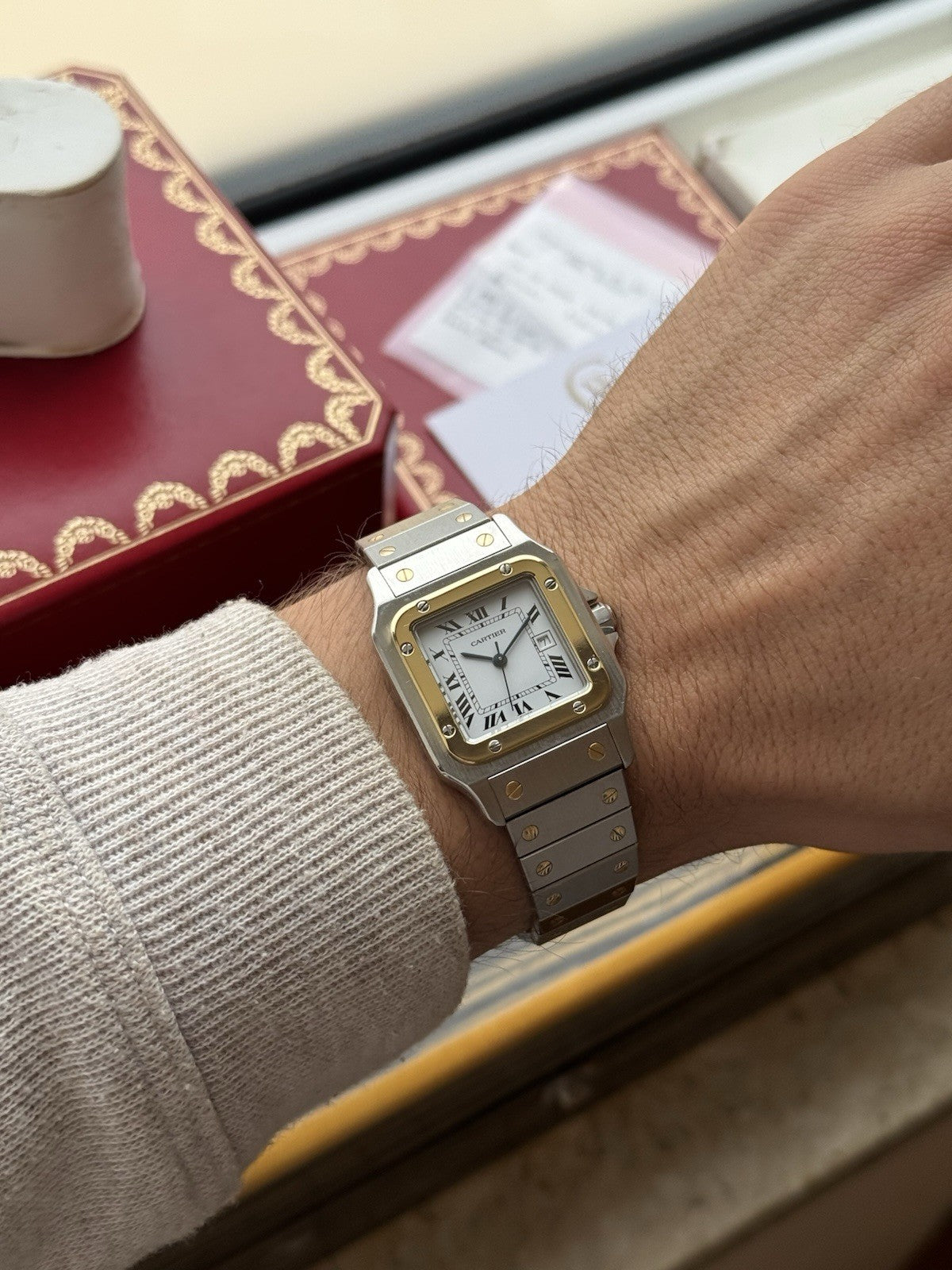 Cartier Santos Galbée Midsize Quartz Steel Ref. 987901 - Full Set