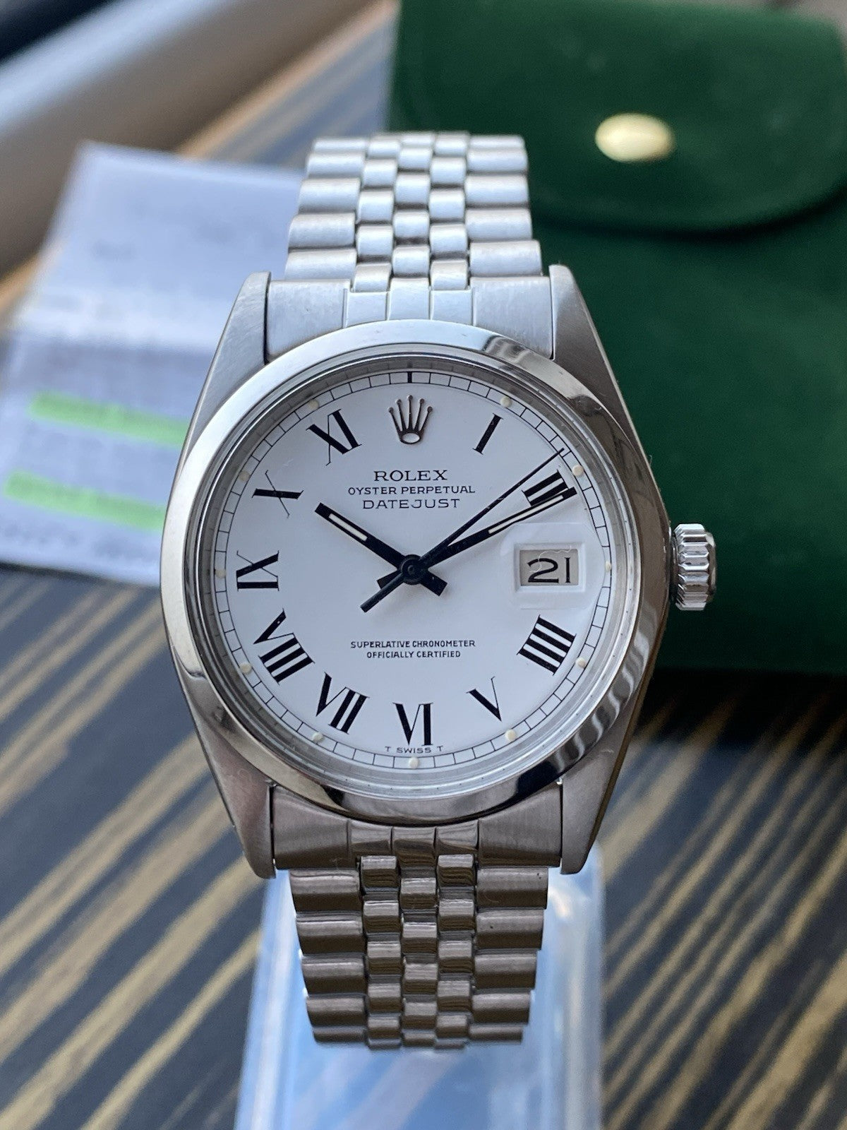 Rolex Datejust 36mm Automatic Vintage Watch Ref 1600
