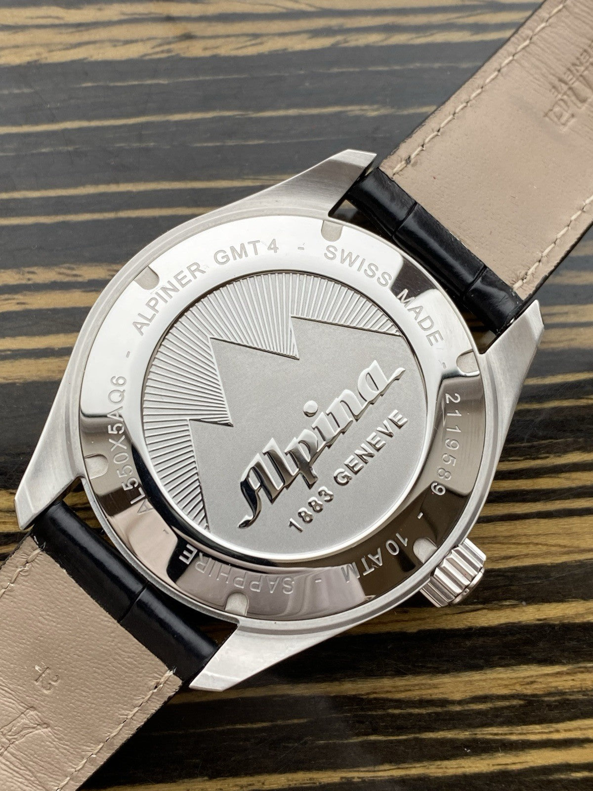 NOS Alpina Alpiner GMT Black Automatic Watch