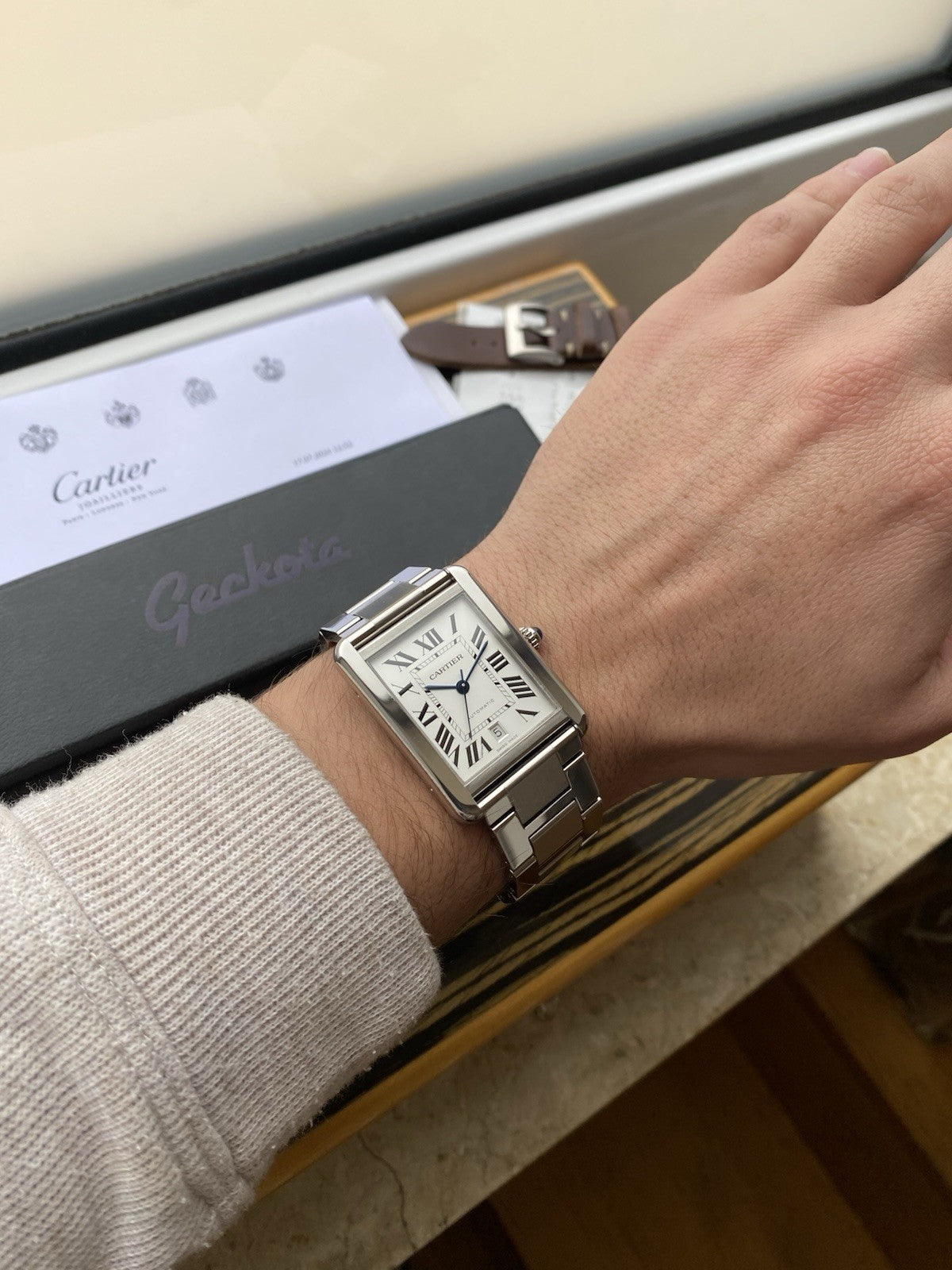 Cartier Tank Solo XL Automatic Silver Dial W5200028 3515 31x41mm