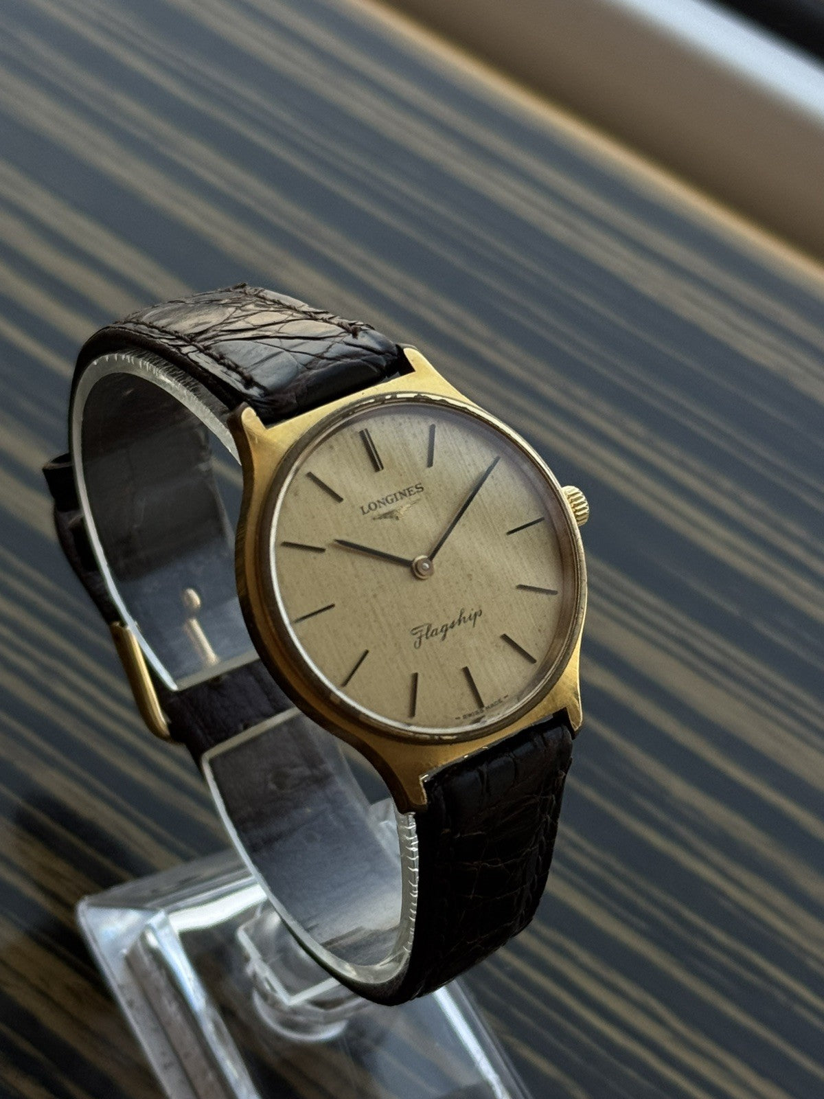 Longines Vintage Mechanical Watch 33mm Gold Tone For Men