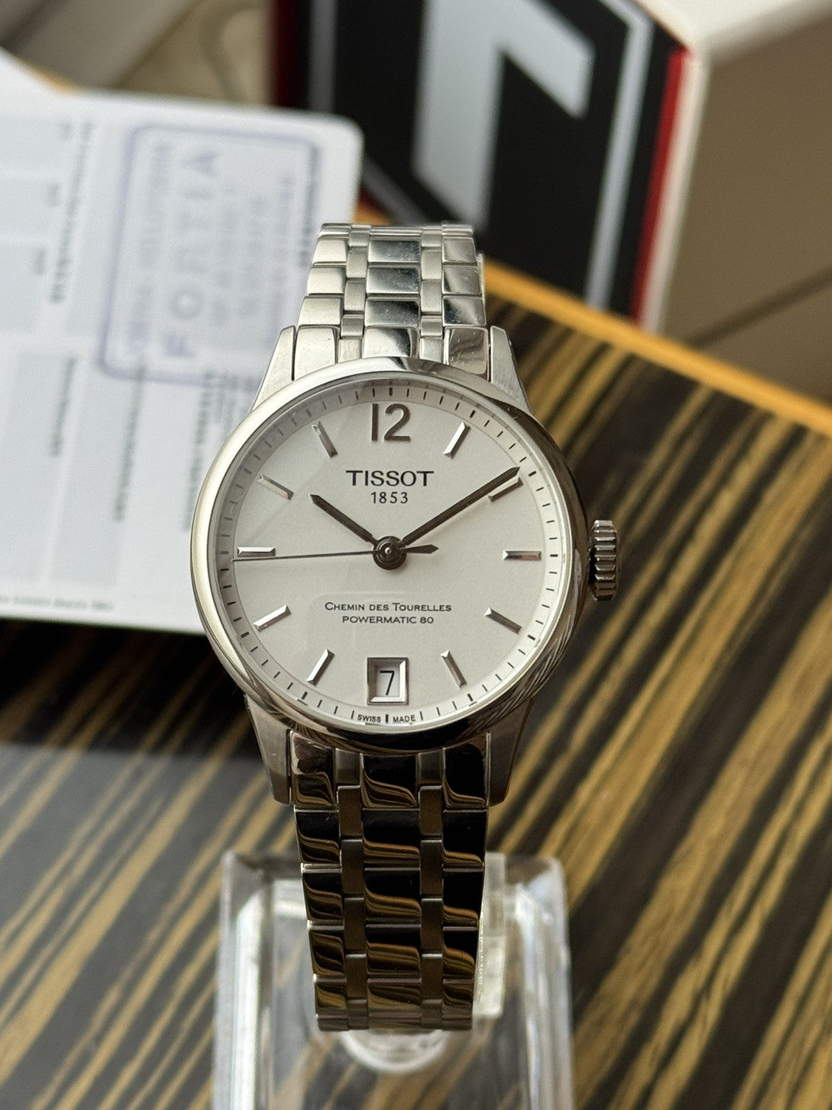 Tissot Chemin des Tourelles Powermatic 80 lasies watch 