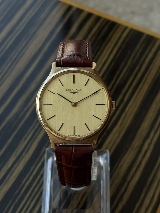 Longines Vintage Mechanical Watch 33mm Gold Tone For Men