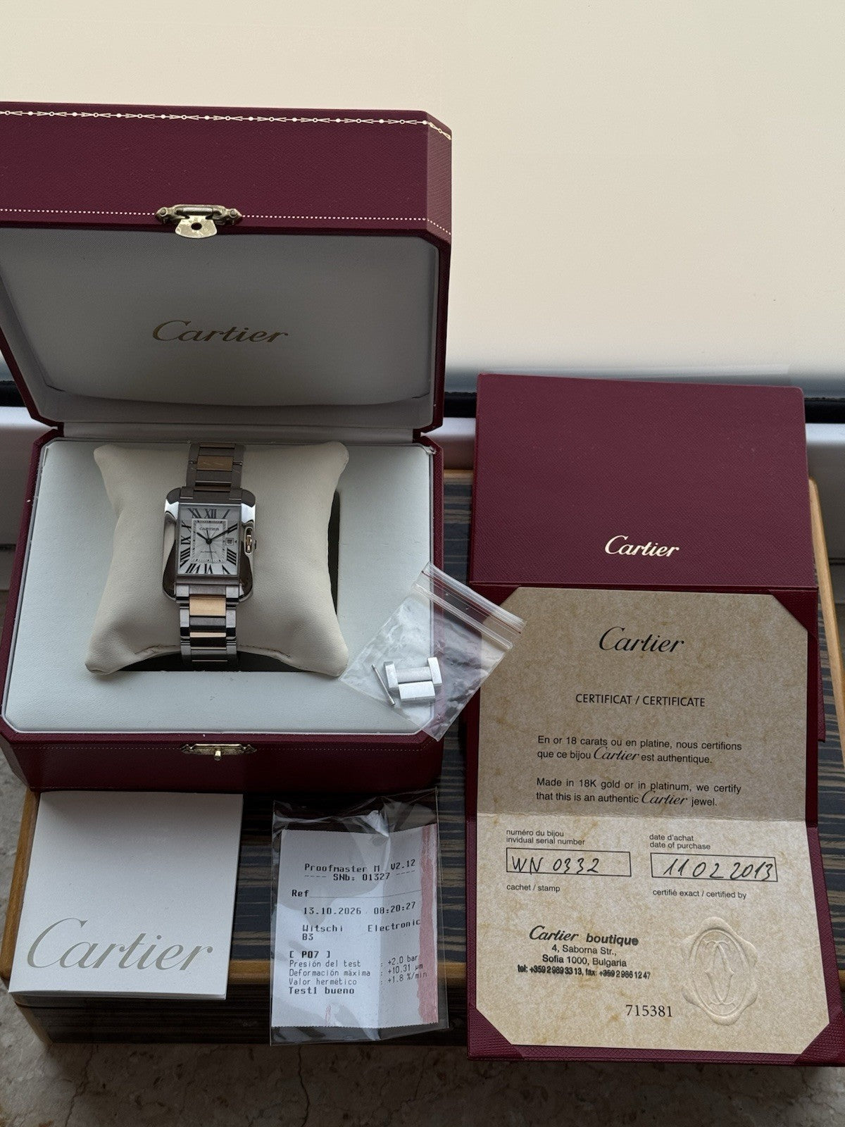 Cartier Tank Anglaise Full Set Automatic – Ref. 3511