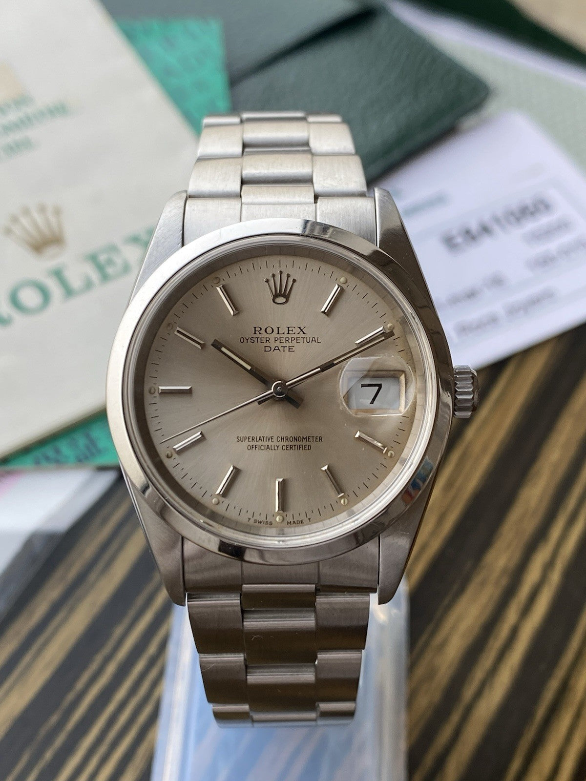 Rolex Date Automatic Vintage Watch Ref 15200 With Papers