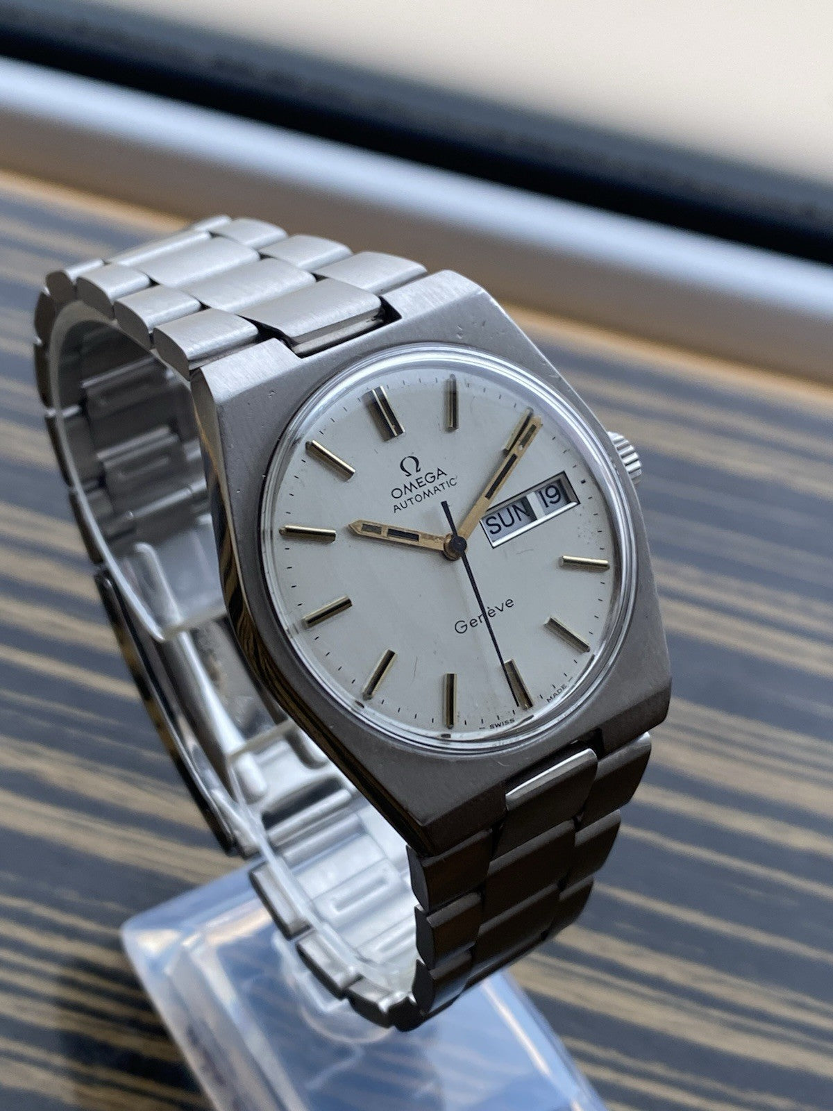 Omega Geneve Day Date Automatic Vintage Watch For Men
