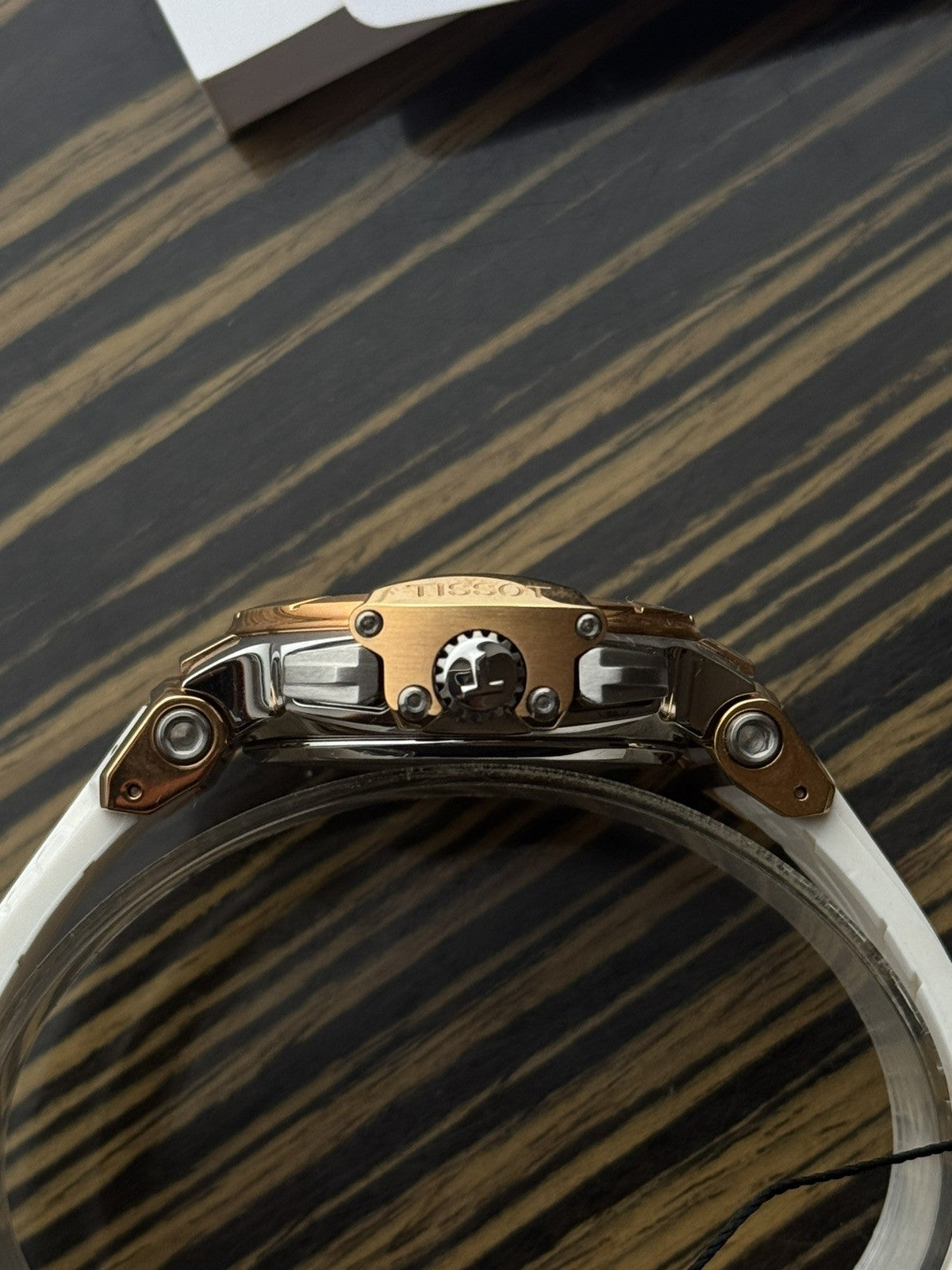 Tissot tT-Rce Chronograph Brand New / Full Set gold and white