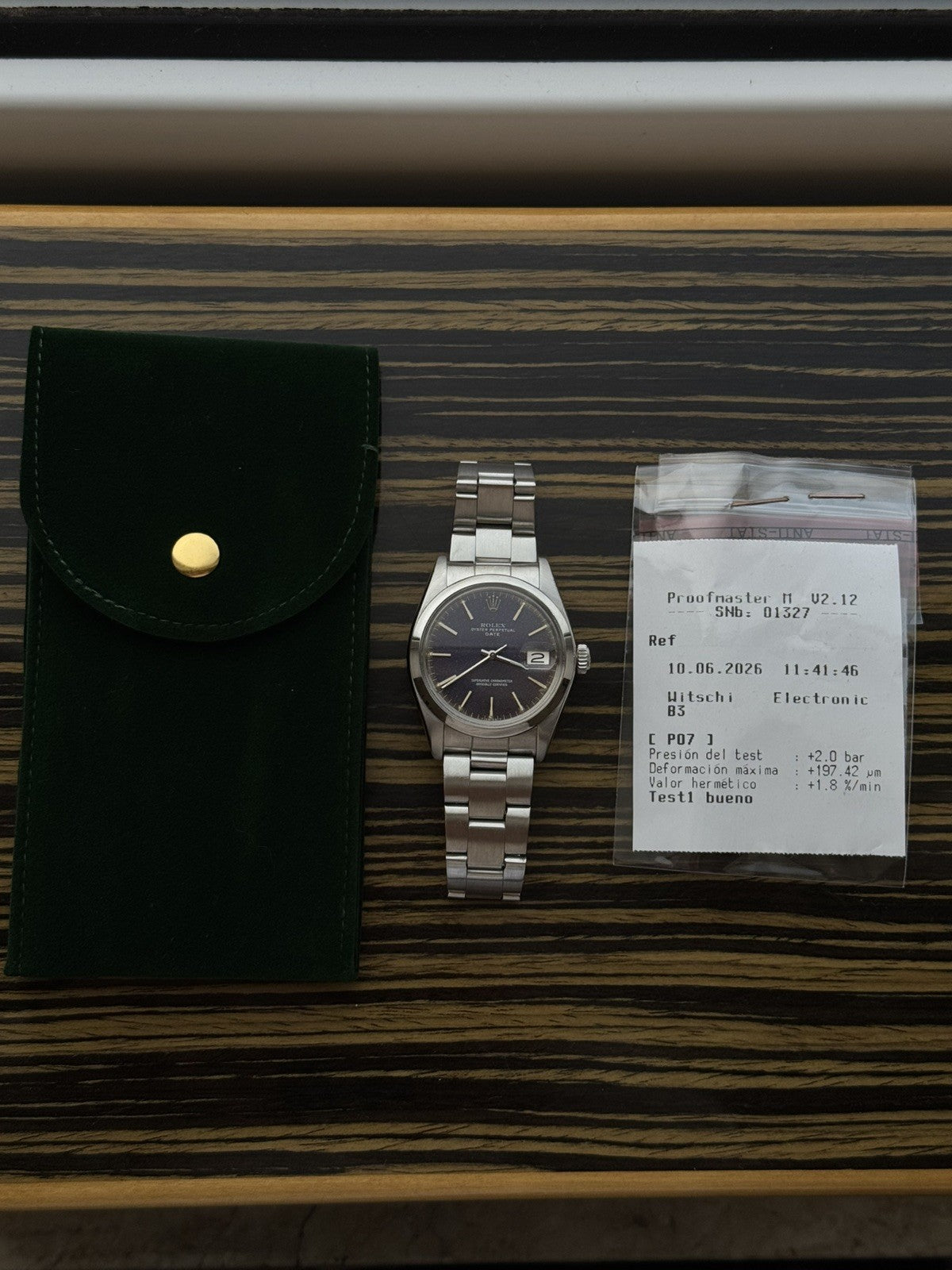 Rolex Date 34mm Automatic Vintage Watch Ref 1500 Blue dial