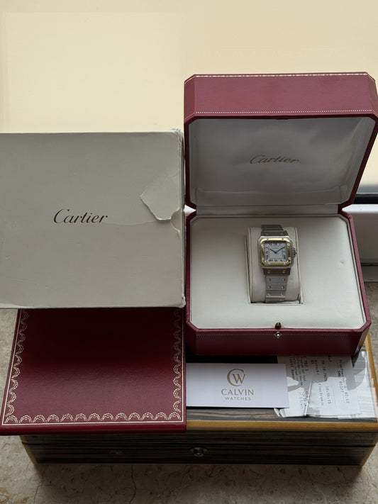 Cartier Santos Galbée Midsize Quartz Steel Ref. 987901 - Full Set