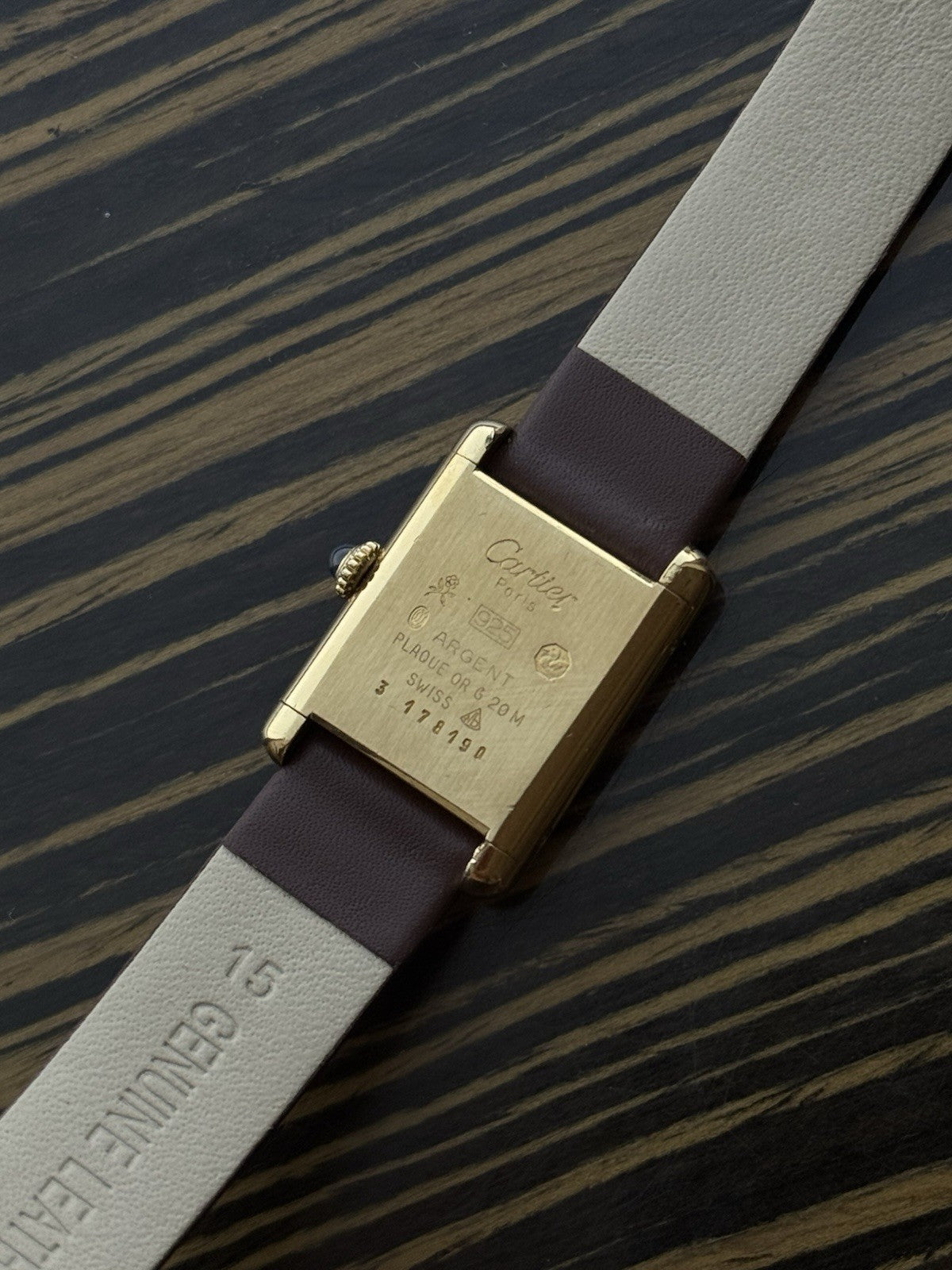 Must de Cartier Tank Ladies Manual Wind Watch