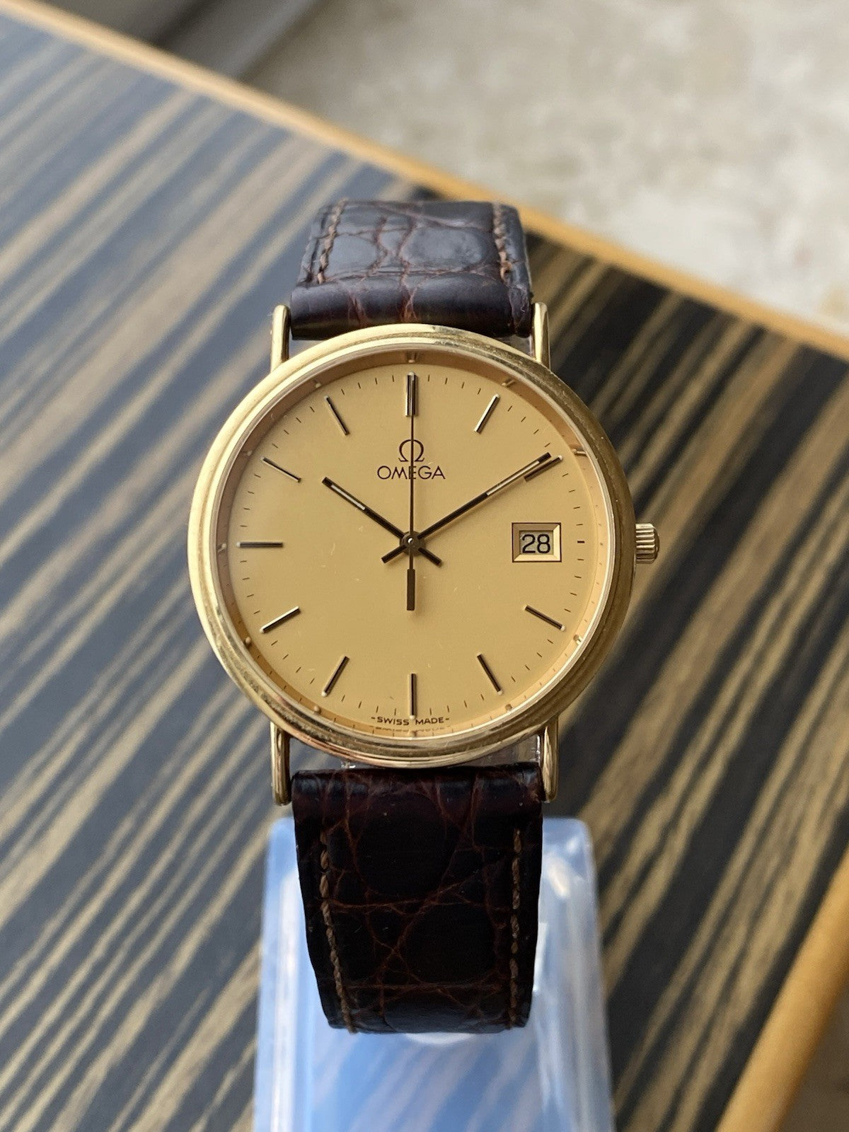 18kt Gold Omega De Ville Quartz Watch