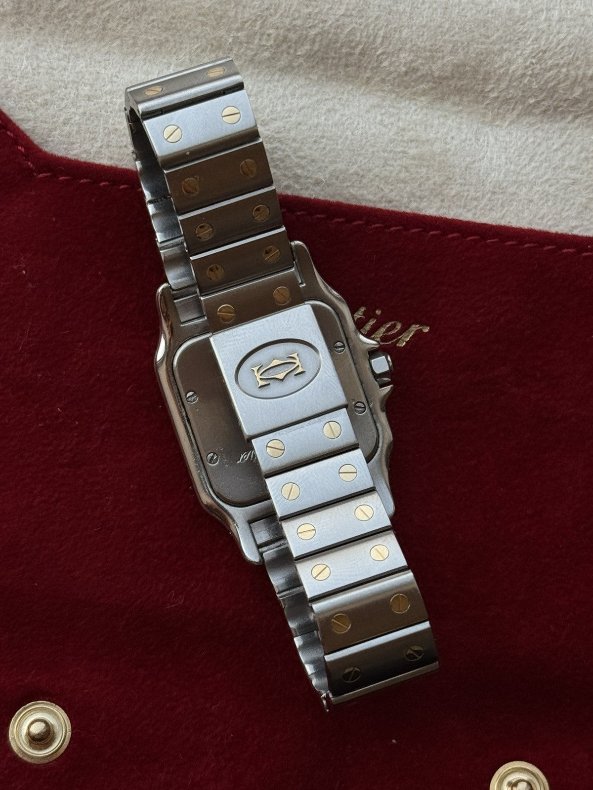 Cartier Santos Galbée Midsize Steel & Gold Quartz