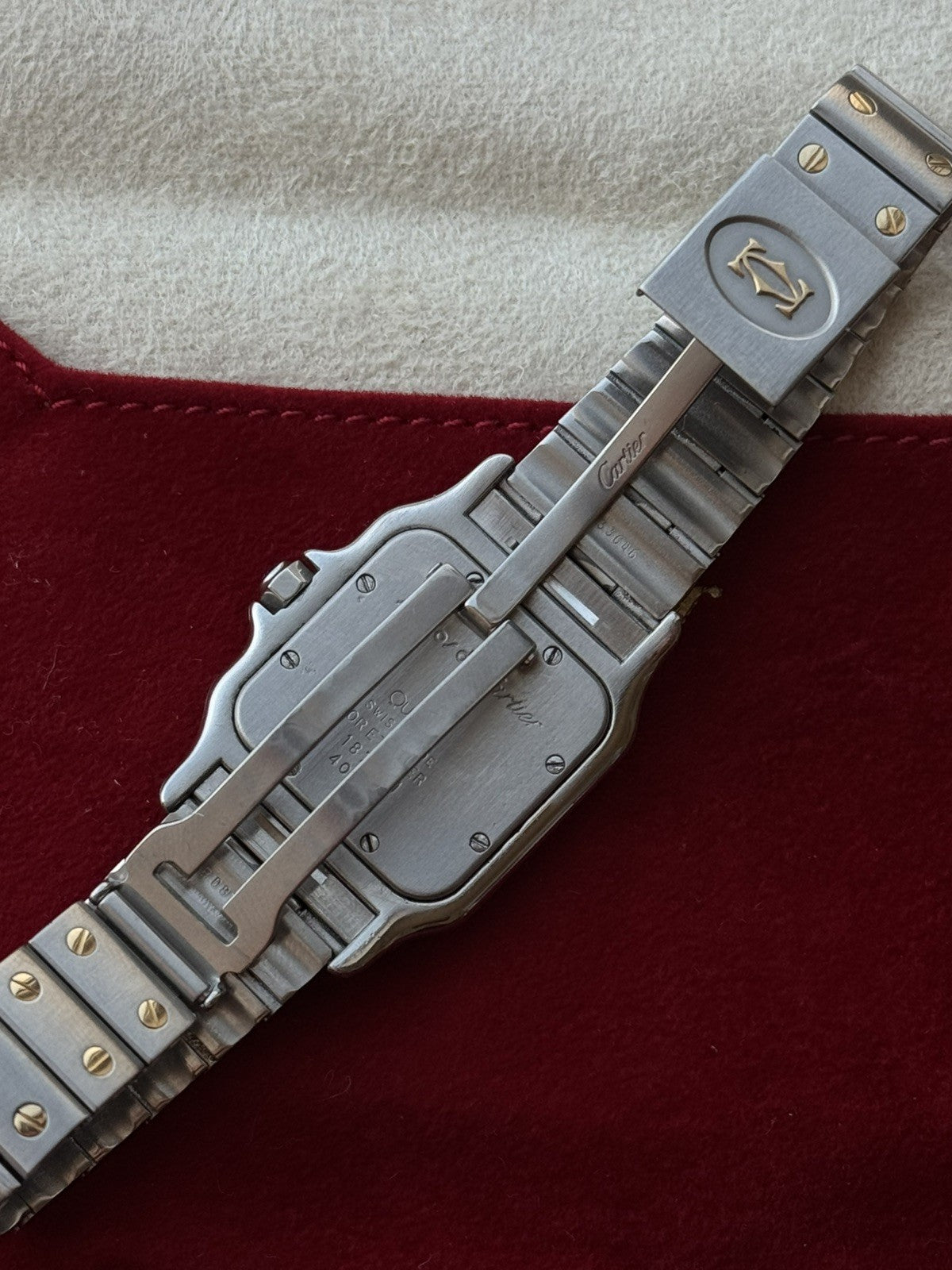 Cartier Santos Galbée Midsize Steel & Gold Quartz