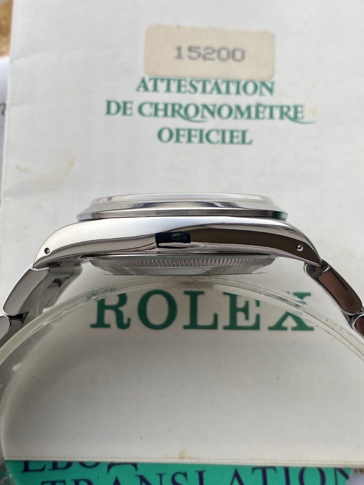 Rolex Date Automatic Vintage Watch Ref 15200 With Papers