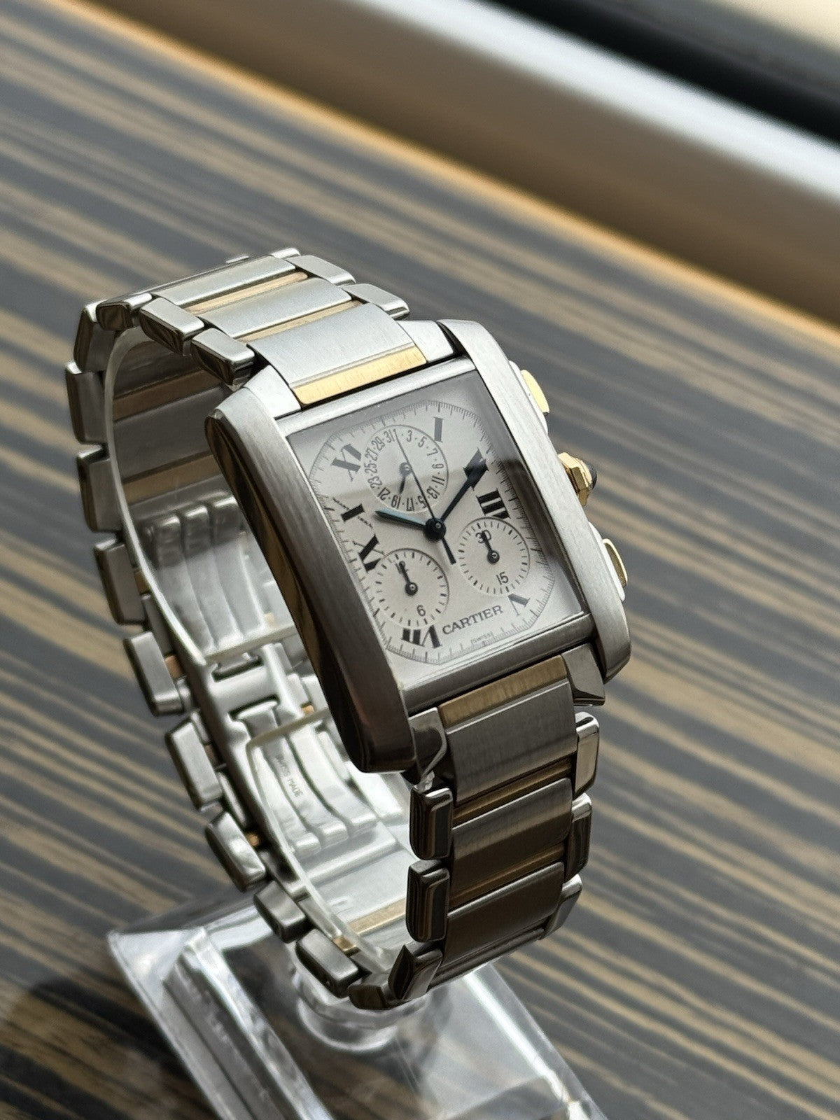 CARTIER Tank Française Chrono 2303 Quartz Steel And Gold