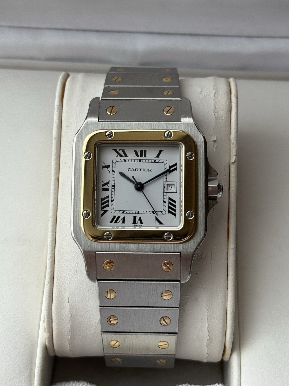 Cartier Santos Galbée Midsize Quartz Steel Ref. 987901 - Full Set