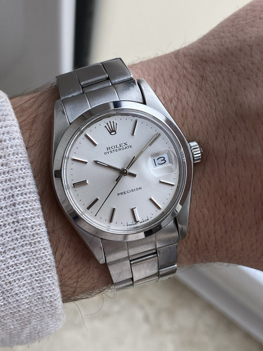 Rolex Oysterdate Precision 34mm Mechanical Vintage Watch Ref 6694