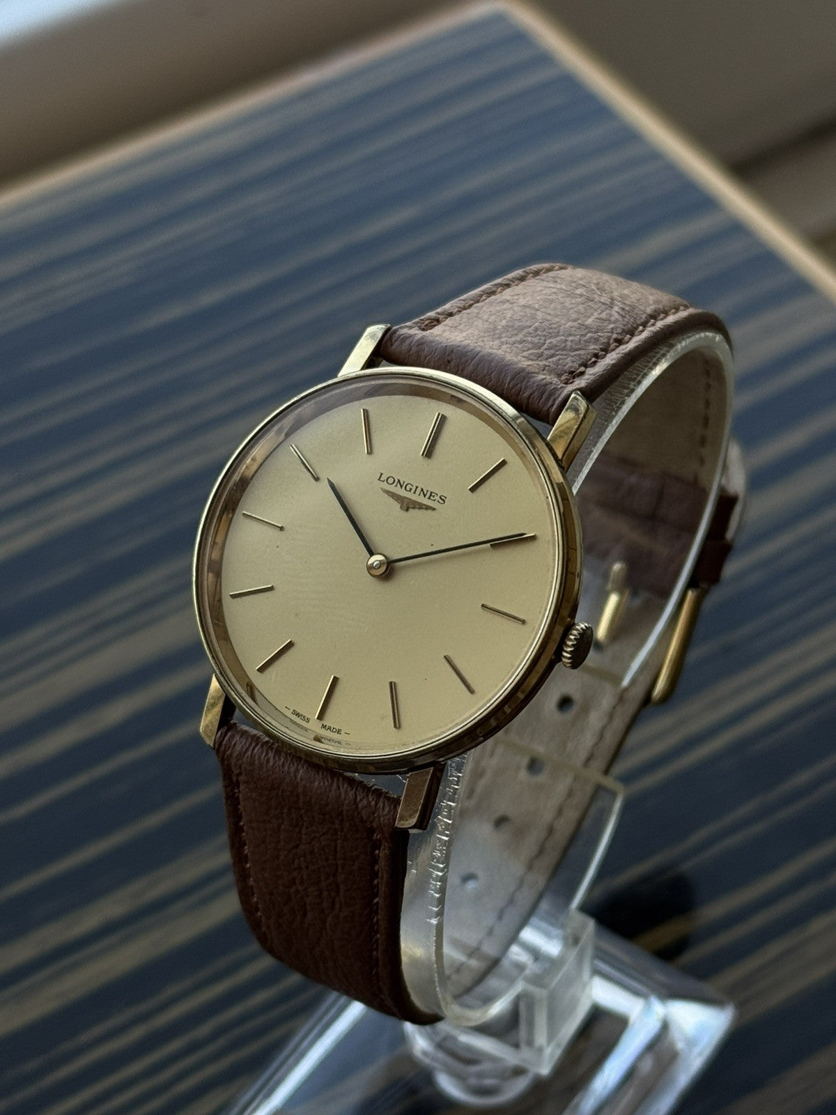 Longines Vintage Mechanical Watch 33,5mm Gold Tone For Men