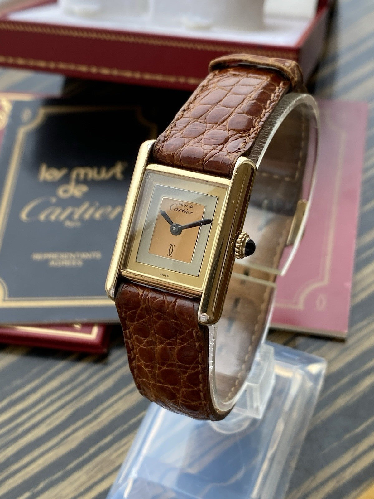 Must de Cartier Tank Vermeil Mechanical Watch