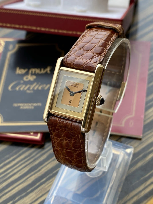 Must de Cartier Tank Vermeil Mechanical Watch