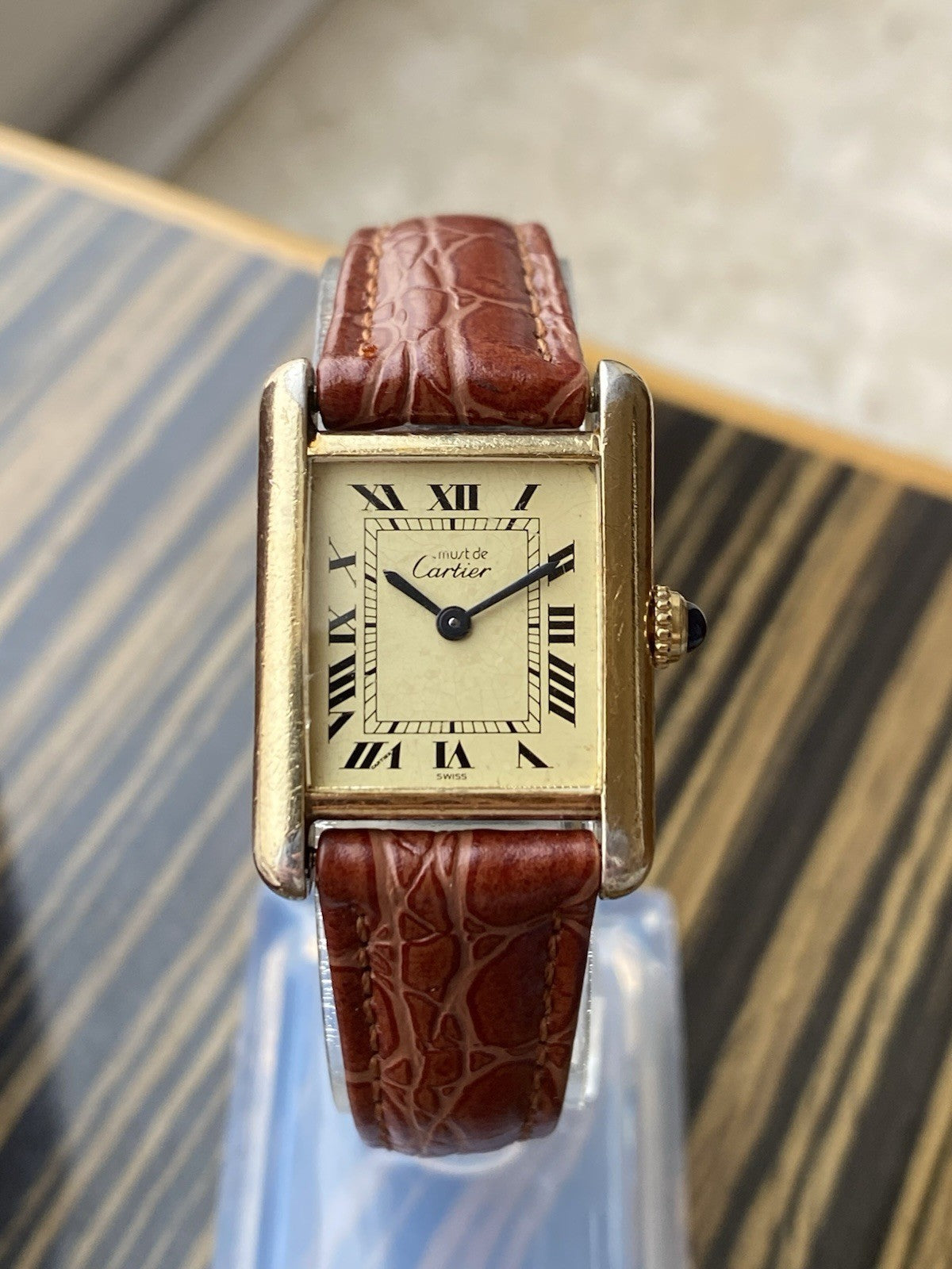 Must de Cartier Tank Vermeil Quartz Ladies Watch