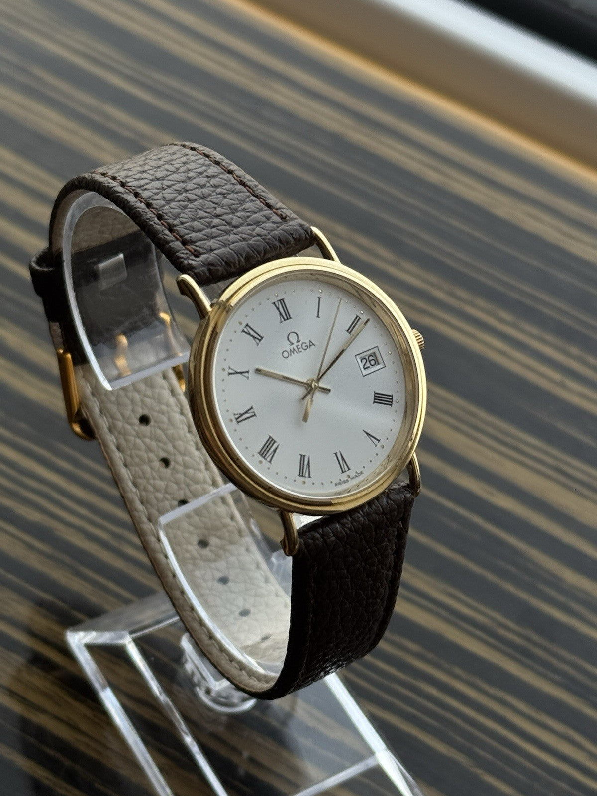18kt Gold Omega Seamaster Quartz Watch