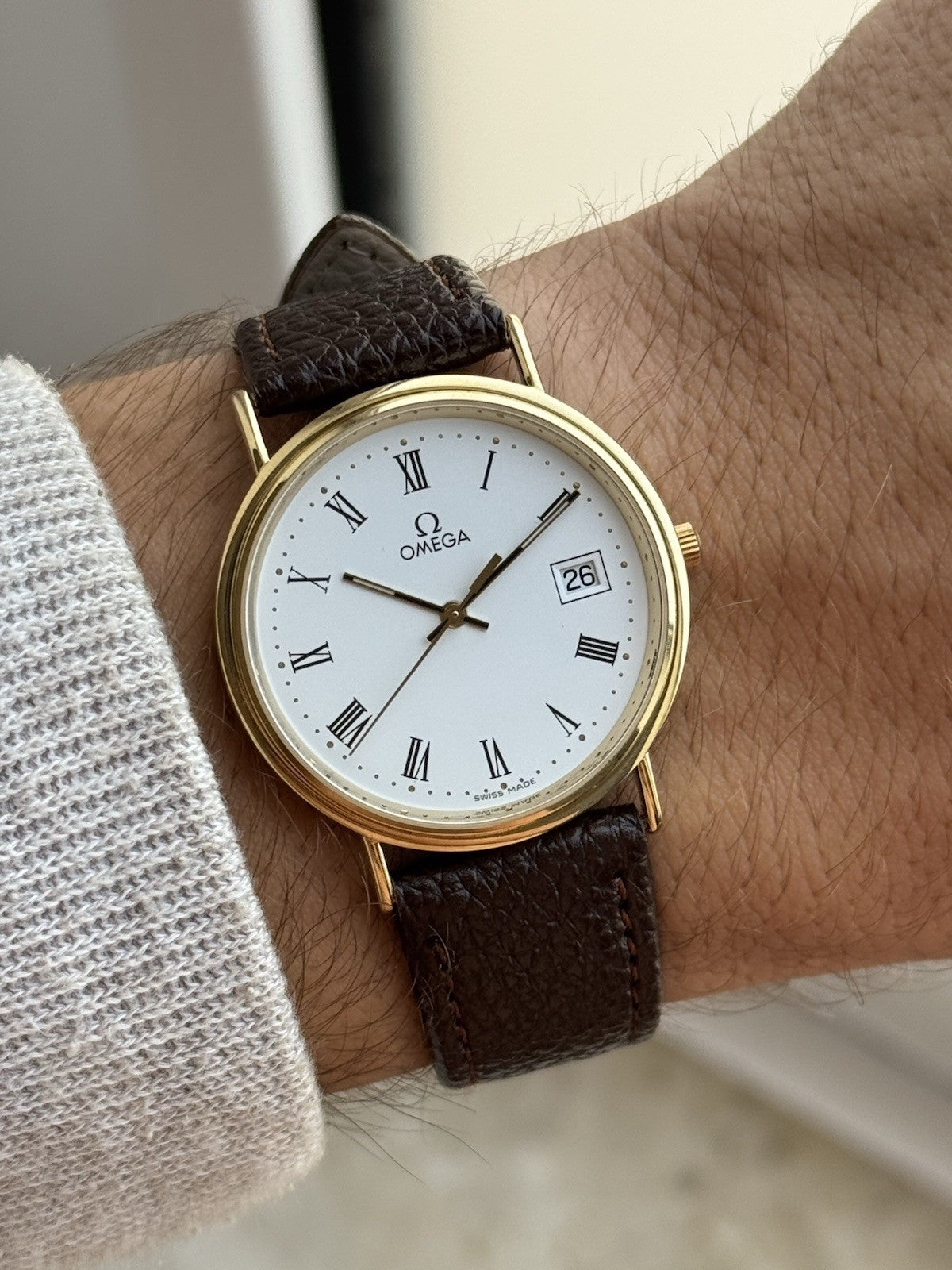 18kt Gold Omega Seamaster Quartz Watch