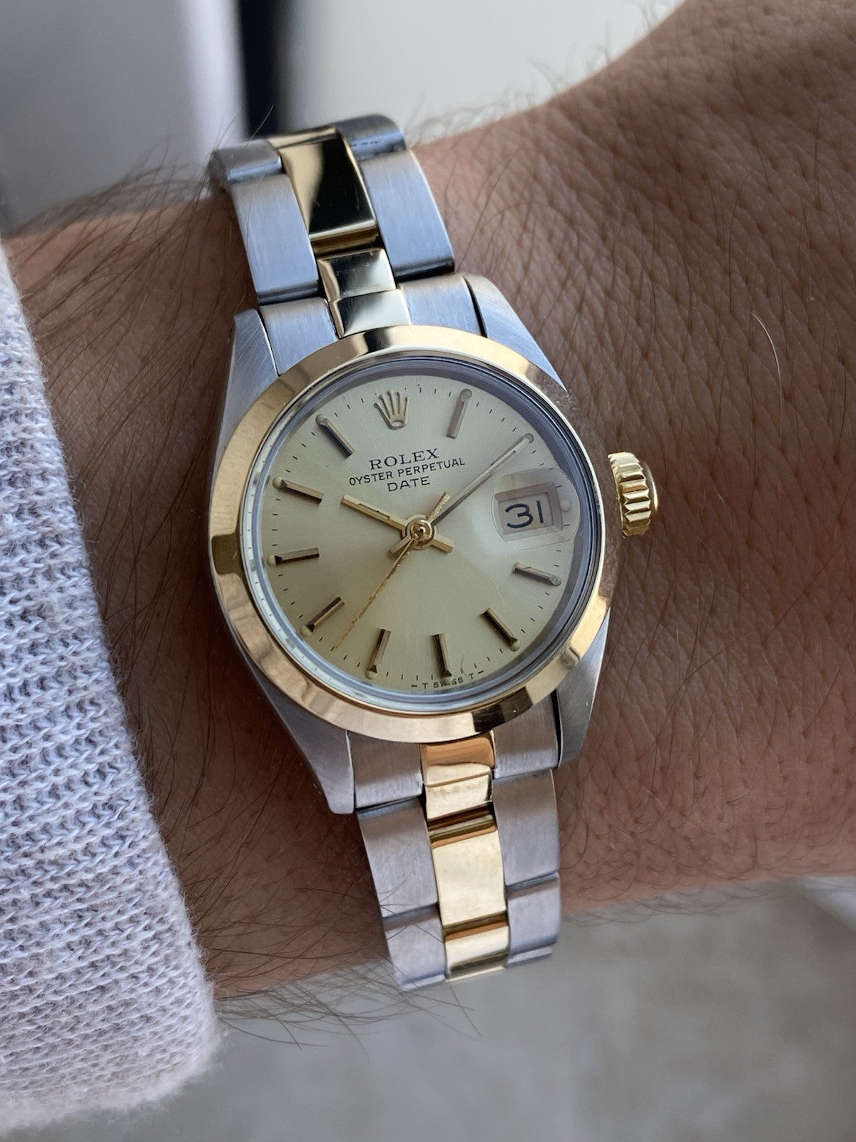 Rolex Oyster Perpetual Date Lady Vintage 26mm Watch