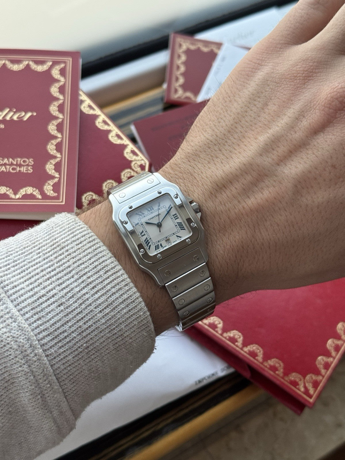 Cartier Santos Galbée Midsize Quartz Steel Ref. 987901 - Full Set