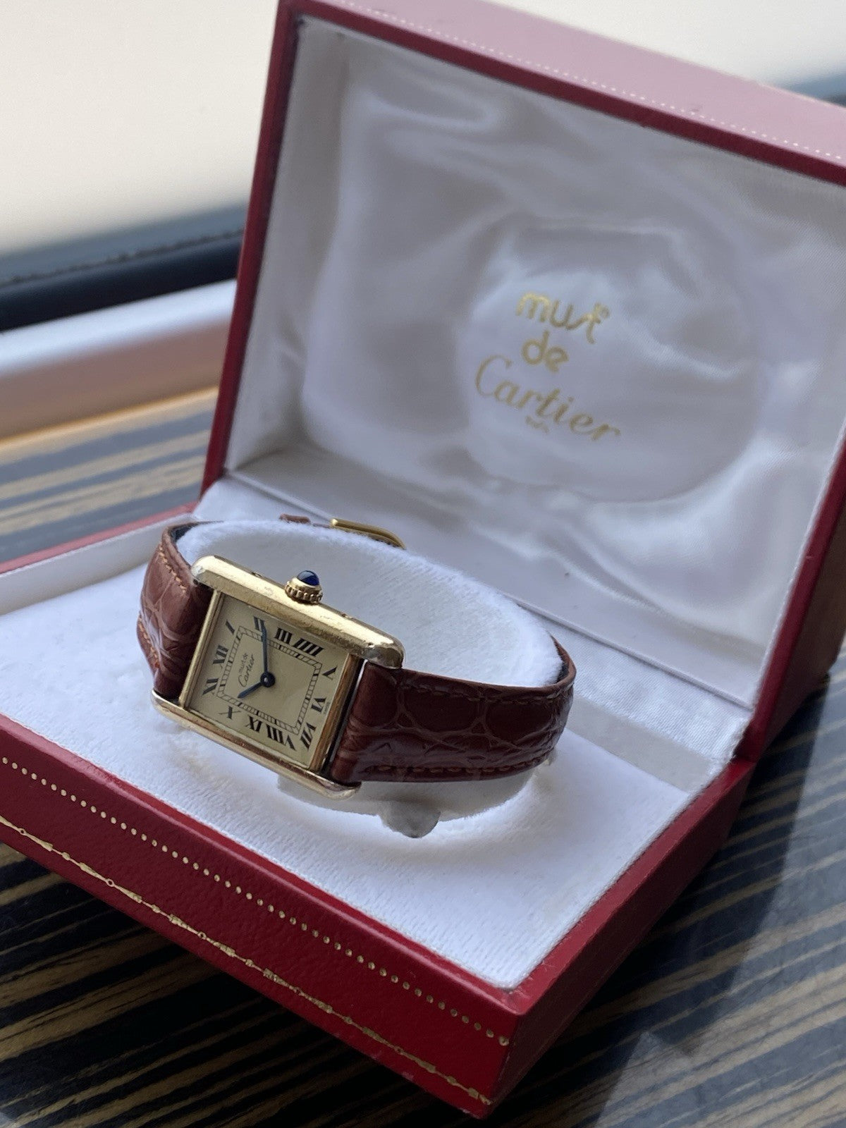 Must de Cartier Tank Vermeil Quartz Ladies Watch