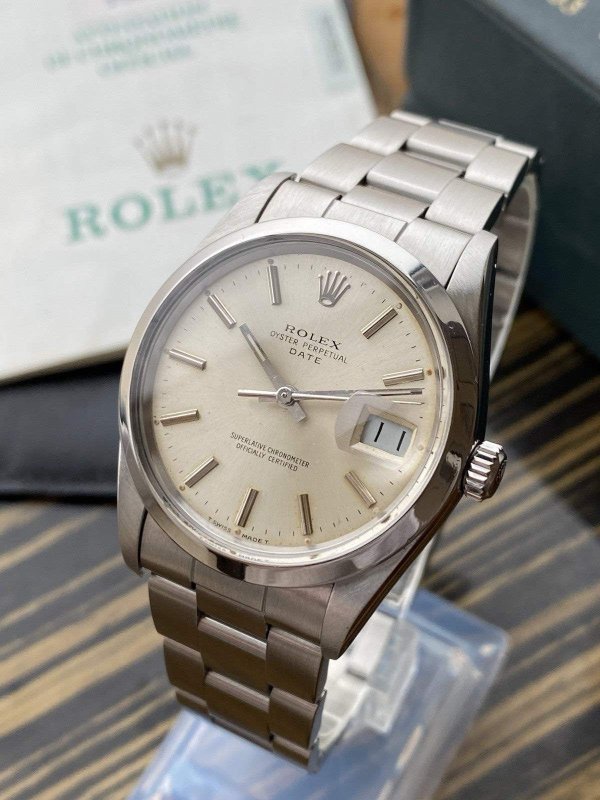 Rolex Date Automatic Vintage Watch Ref 1500 Full Set