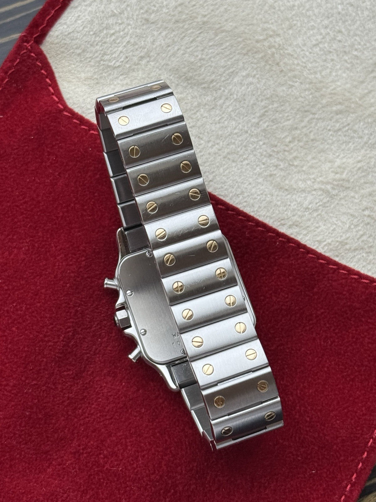 Cartier Santos Galbée Chronograph – Ref. 2425 Steel & Gold Quartz Serviced