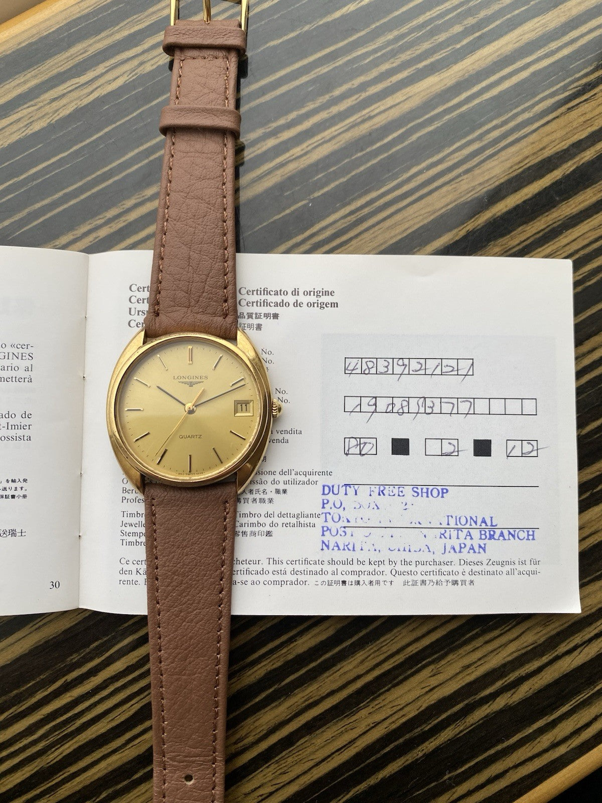 Longines Présence 33mm Quartz Watch With Papers